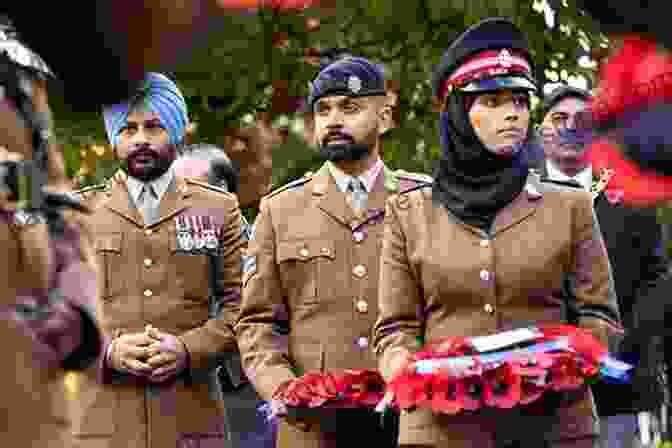 A British Muslim Soldier In Uniform, Looking Determined And Patriotic. British Muslim Soldier