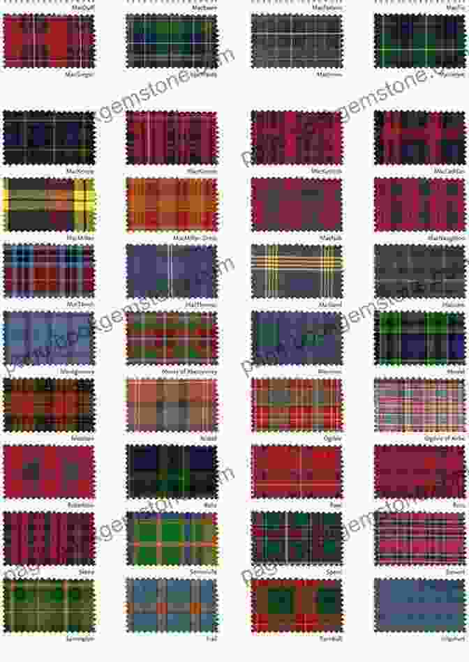 A Close Up Of A Traditional Scottish Tartan, Showcasing The Intricate Weaving And Vibrant Colors That Make It A Symbol Of Scottish Heritage. Scottish Tartans In Full Color (Dover Pictorial Archive)