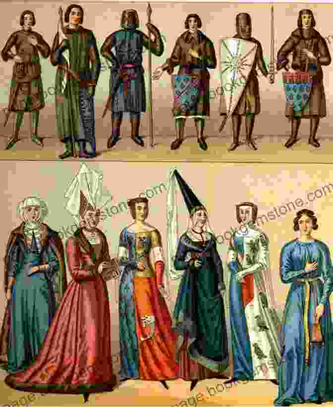 A Group Of People Wearing Medieval Clothing, Including Tunics, Braies, And Gowns. Traveling Through Egypt: From 450 B C To The Twentieth Century