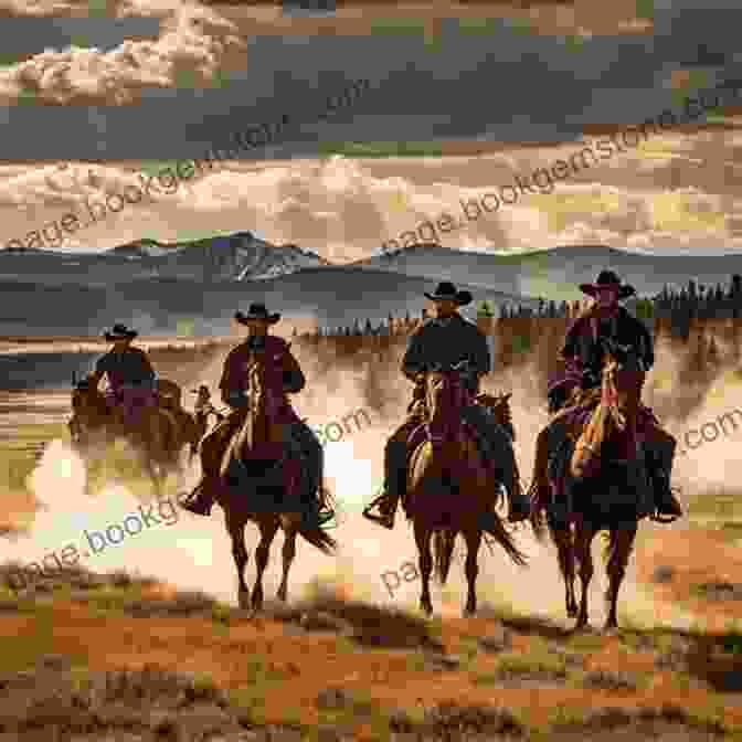 A Group Of Rugged Frontiersmen Riding On Horseback Through A Desolate Landscape, Their Faces Etched With Determination And The Weight Of The World On Their Shoulders. The Warrior S Path (Sacketts 3)
