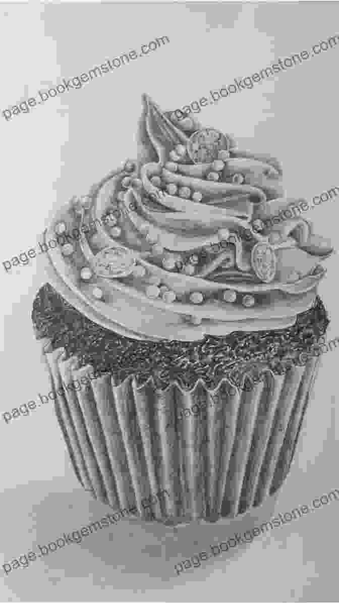 A Shaded Sketch Of A Piece Of Cake, Showing The Use Of Shading To Create Depth And Texture Watercolor Snacks: Inspiring Lessons For Sketching And Painting Your Favorite Foods