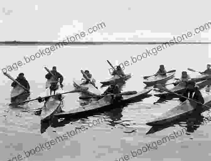 An Indigenous Canoe Glides Through The Waters Of The Inside Passage, Surrounded By Lush Green Islands. Up The Strait (Coastal British Columbia Stories 3)