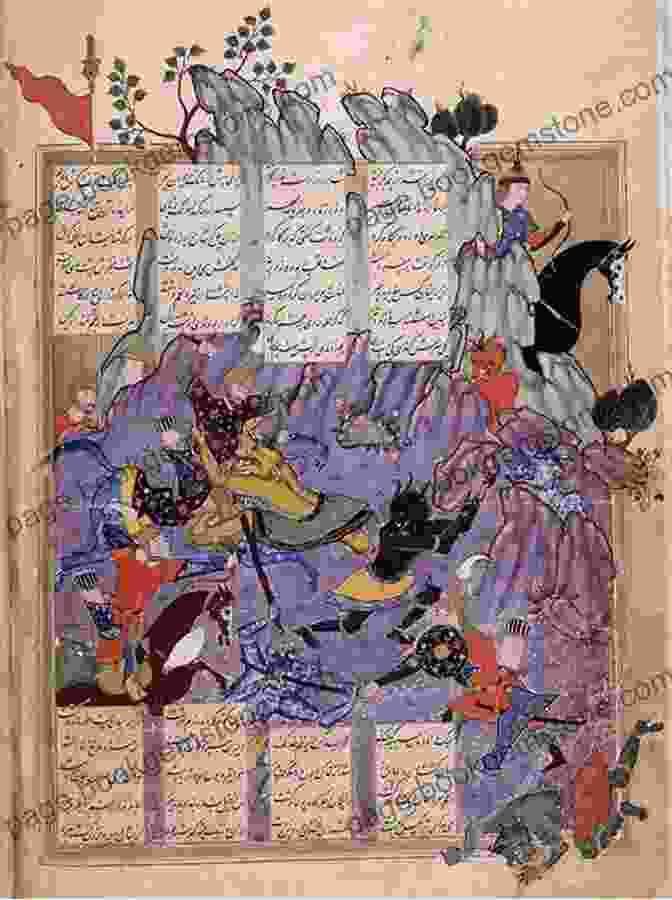 An Ornate Manuscript Page From The Shahnameh, The Epic Masterpiece Of Persian Literature That Chronicles The Legendary History Of Iran Poets And Pahlevans: A Journey Into The Heart Of Iran (Myths)