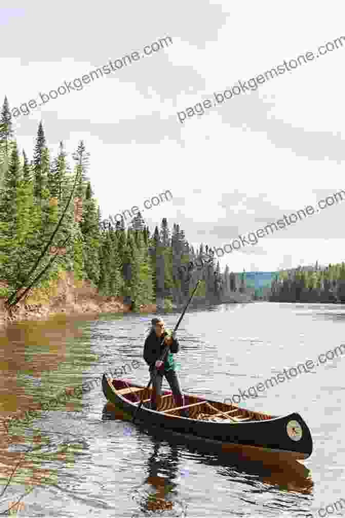 Canoeists Navigate The Pristine Waters Of The Canadian Backwoods, Epitomizing The Adventurous Spirit. The Backwoods Of Canada (New Canadian Library)